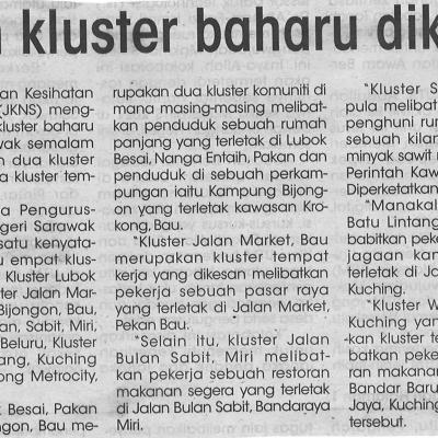 7.9.2021 Utusan Sarawak Ms 4 Tujuh Kluster Baharu Dikesan