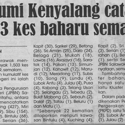 7.10.2021 Utusan Sarawak Pg.4 Bumi Kenyalang Catat 1503 Kes Baharu Semalam