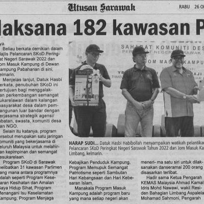 26.10.2022 Utusan Sarawak Pg. 8 Skod Dilaksana 182 Kawasan Parlimen