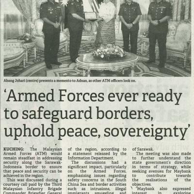 18 November 2023 Borneo Post Pg.2 Armed Forces Ever Ready To Safeguard Borders Uphold Peace Sovereignty