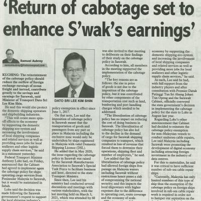 3 Mac 2024 Sunday Post Pg.3 Return Of Cabotage Set To Enhance Swaks Earnings