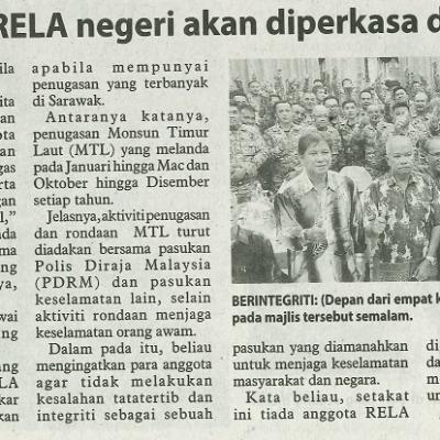 24 April 2024 Utusan Borneo Pg.5 Lebih 25000 Anggota Rela Negeri Akan Diperkasa Dengan Kursus Latihan