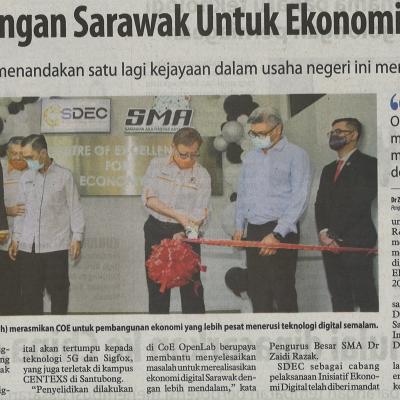 2 Pusat Kecemerlangan Sarawak Untuk Ekonomi Digital Dilancar Utusan Borneo. Pg3