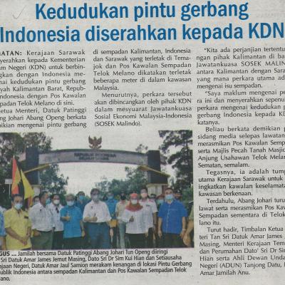 2. Kedudukan Pintu Gerbang Indonesia Diserahkan Kepada Kdn Utusan Sarawak. Pg3