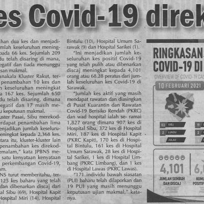 11.2.2021 Utusan Sarawak Pg.4 135 Kes Covid 19 Direkodkan