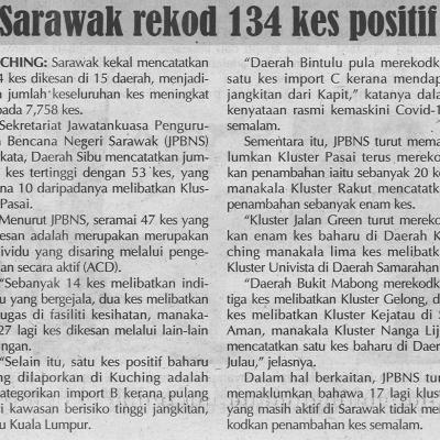 21.2.2021 Mingguan Sarawak Pg.4 Sarawak Rekod 134 Kes Positif