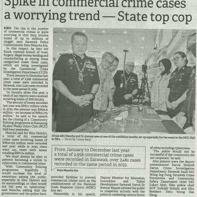 27 Februari 2024 Borneo Post Pg.7 Spike In Commercial Crime Cases A Worrying Trend State Top Cop